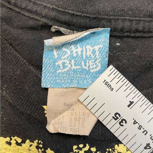 VINTAGE Heart All Over Print Graphic T-shirt Men 3XL Multicolor 90 Single Stitch - Picture 5 of 6